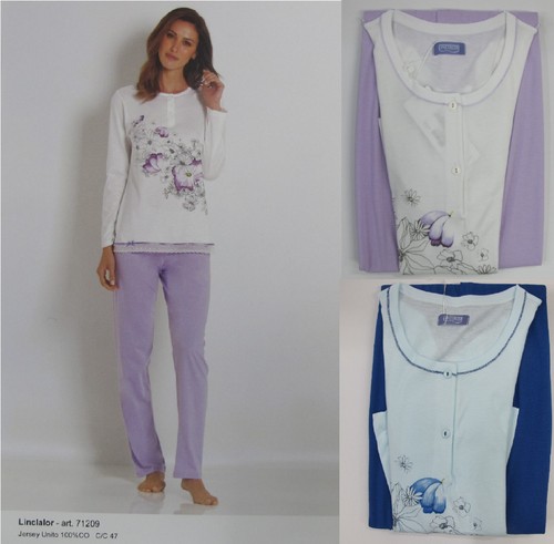 Linclalor pigiama donna cotone - pigiama,