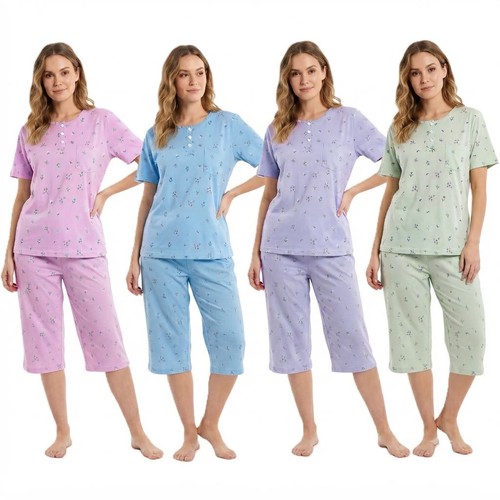 Pigiama donna floreale - , manica