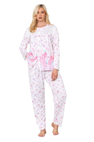 Pigiama donna floreale manica